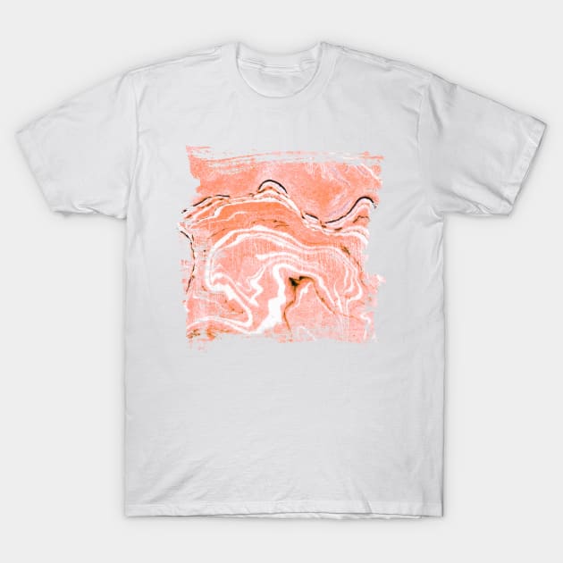 Coral Blush Marble T-Shirt by Uma